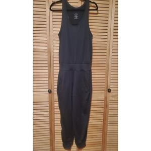 Sweaty Betty Gaia Jumpsuit Tank Sleeveless Yoga Athleisure Black Small Pockets